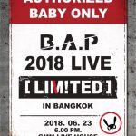 6 หนุ่ม B.A.P ส่งคลิปอ้อนเบบี้ไทย 23 มิ.ย. เจอกันที่ ‘B.A.P 2018 LIVE [LIMITED] IN BANGKOK’ แน่นอน พร้อมเปิดจองบัตร 12 พ.ค. นี้!!